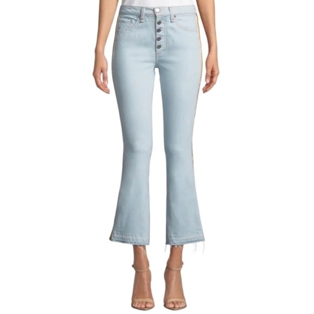 VERONICA BEARD Carolyn Baby Boot Cropped Jeans with Tux Side size 25